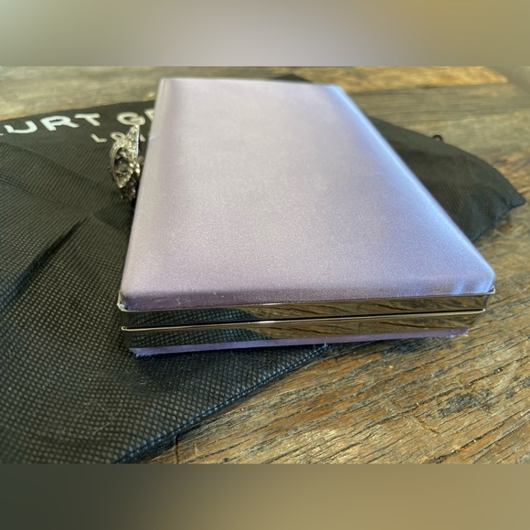 KURT GEIGER LONDON- Kensington Frame Clutch/Crossbody Satin Bag- NWT w/Dust Bag - Picture 7 of 13